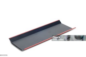 Black sushi Japanese tray on white background